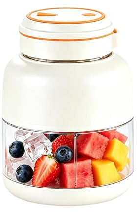 Batidora Portátil | Recargable por USB, Antifugas, 800 ml - Vaso exprimidor eléctrico portátil | Para gimnasio, viajes, oficina, camping, pícnic, frutas, verduras y hielo