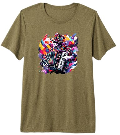 Accordéoniste Accordéon-Musicien-Instrument Accordéon T-Shirt Haut de Gamme