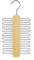 Tie Hanger Wooden Hangers Wardrobe Tie Organiser - Stylish Hanging Storage Rack With 20 Chrome Bars With Swivel Hook for Tie, Belt, Scarf Beech Wood Tie Rack Hanger (Wood)