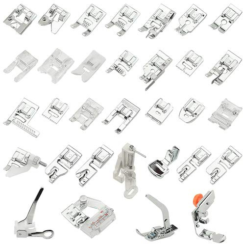 TOVOT 32 Pièces Pieds-de-biche de Machine à Coudre Accessoires de Machine à Coudre pour Singer Brother
