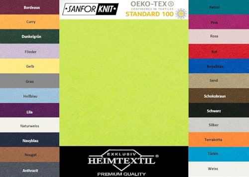 EXKLUSIV HEIMTEXTIL Jersey Spannbettlaken Premium Marke 60 x 120-70 x 140 cm Apfelgrün