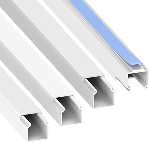 Cable Coach Cable duct (self-adhesive) 15x15 mm made of PVC, colour: white, 4 m (4 x 1 m length)