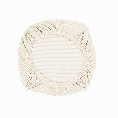 Yikko Fundas de asiento elásticas de spandex, lavables, para sillas de oficina, sillas de comedor, bar, decoración de bodas (beige)