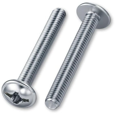 HEXATON Viti per Maniglie per Mobili M4 x 28 mm – 50 Pezzi – Testa Bombata con Flangia Pozidriv DIN 967 – Acciaio Zincato – Filettatura Completa