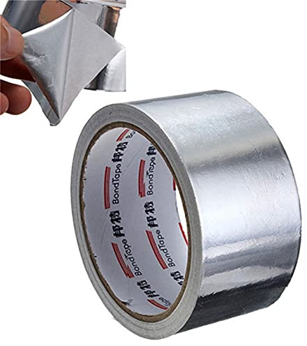 XYXXBB 5cm*17m Thermal Resist Duct Repairs High Temperature Resistant Foil Adhesive Tape Useful Aluminium Foil Adhesive Sealing Tape