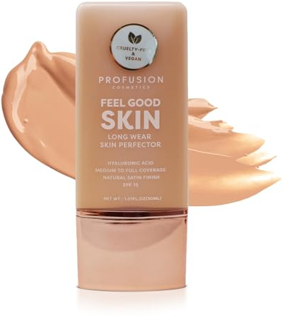 Profusion Cosmetics Lightweight Liquid Foundation for a Flawless and Elegant Radiance, Breathable Makeup for Improves Uneven Skin Tone, Cruelty-Free - Light 220