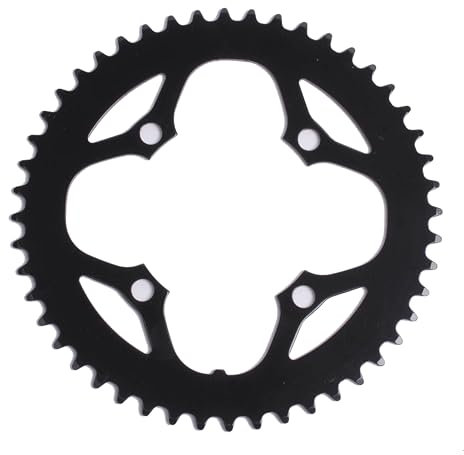 PROWHEEL Universal Bike Round Chainring,104mm BCD 42T/44T/46T/48T Steel Single Bike Chainring for 6 to 12 Speed MTB,E-Bike,Folding Bike,Road Bike,City Bike,BMX,Fat Bike,Cargo