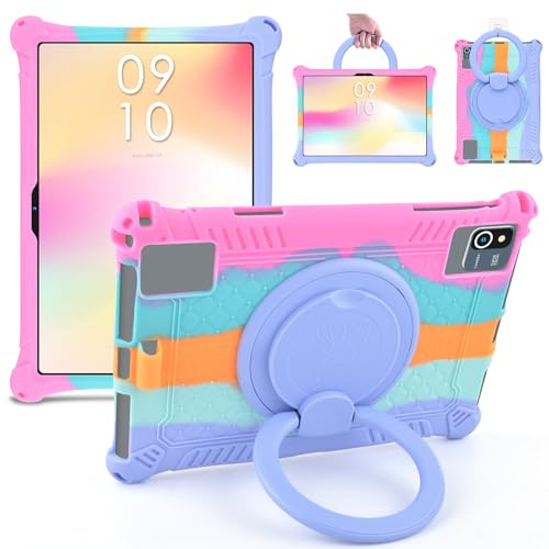KATUMO Universal Silicone Rotating Case For 10 inch Tablet, Case For DOOGEE U9 /U10 Pro/ T10 Tab 10 /Blackview Tab7 WIFI/OSCAL 10 /TECLAST M50/ M50HD/ jumper 10.1/ feyze tab/HiGrace 10 /SGIN 10.1