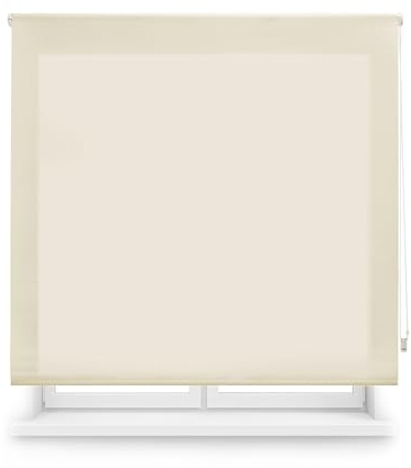 ECOMMERC3 | Estor Translúcido a Medida Tamaño 145x250 - Estor Enrollable Fácil Instalación Tamaño Tela 142x245 - Estor Beige