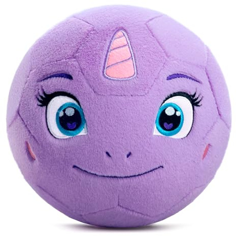 VangeBow Silent Indoor Soccer Balls for Toddlers 1-3, Inflatable Soft Plush Baby Toddler Soccer Ball Toys Gifts for Kid 3-5 Year Old Girl Boy First Birthday Gift (Unicorn, Pump Include)