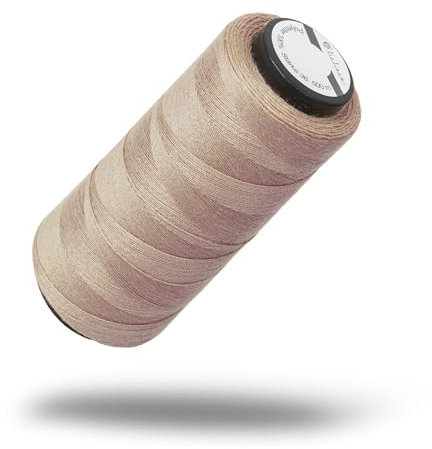 Lialina Taupe Jeansgarn für Nähmaschine [500m] - OEKO-TEX - Nähte wie im Original - Jeans Nähgarn Set extra stark Nr. 36 - Jeansfaden für Nähmaschine