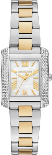 Michael Kors Emery Women's Watch, Quartz Movement with Stainless Steel or Leather Strap Gold- und Silberton, 22MM