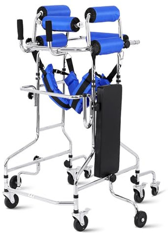 Adult Rollator Walker with Adjustable Height, 8 Wheels for Stability - Mobility Aid for Seniors, Disabled, and Hemiplegia Rehabilitation