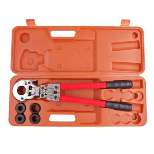 Kit de herramientas de prensado manual con cabezal de 360°, juego de crimpado de tuberías de 16-32 mm con estuche