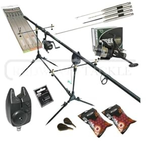Carp Fishing Starter Set Up Kit 10FT 3PC Rod Reel Alarm Rod Pod Bait Tools & Tackle