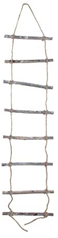 Holzleiter Dekoleiter Strickleiter zum Hängen rustikal Vintage 24 x 98 cm natur - 62232