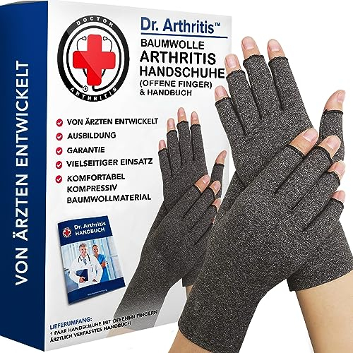 Muñequeras Túnel Carpiano Desarrollada Por Médicos - Guantes Sin Dedos De Compresión Para Aliviar Artritis Y Raynaud - Incluye Manual Médico (Talla M, 1 Par)
