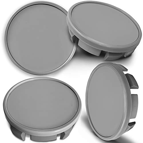 SkinoEu 4 x 65mm Nabendeckel Felgendeckel Radnabenabdeckung Nabenkappen Felgenkappen Radkappen Alufelgen Kompatibel mit VW 3B7 601 171 / 6U7 601 171 Silber CVS 0