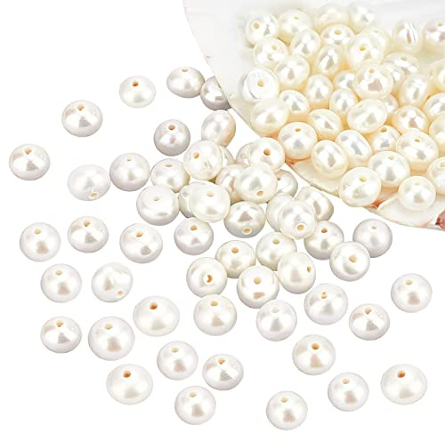 NBEADS Circa 86pz di Perle d'Acqua Dolce Coltivate Naturali, 4~5.5mm Perle di Perle Beige A Forma di Patata Perline Allentate per La Creazione di Gioielli, Foro: 0.8 mm