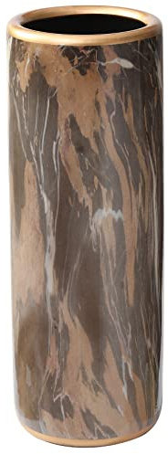 HOZUSO Marble Pattern Umbrella Stand Umbrella Contemporary Bucket Umbrella Rack Barrel Floor Vase Modern Style for Storing Canes Walking Sticks for Entryway Porch Indoor 24‘’High