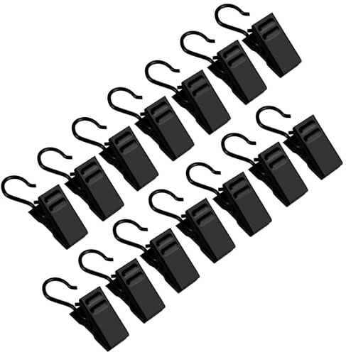 COMNICO 30 Stück Kleine Vorhang-Clips aus Metall, Robuste S-Haken Kleiderbügel Clips Kunsthandwerk Display für Clip Party Drahthalter Foto Innenbereich Heimdekoration Outdoor Camp