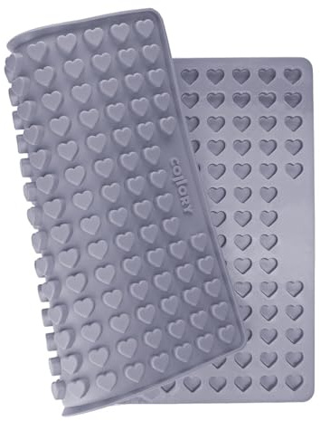 Collory Bakmatta för hundkex för MINI (1,5 cm) hjärta form godis, silikonbakform, chokladform, värmebeständig, livsmedelssäker och BPA-fri
