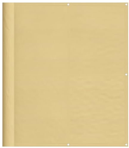 vidaXL Pantalla de Balcón, Mampara Impermeable de Privacidad, Protección UV, Toldo para Jardín Patio Piscina, 100% Poliéster Oxford Color Arena