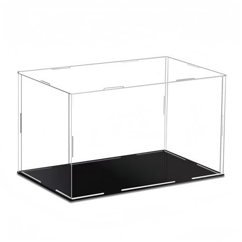 LEPEVNEY 25 x 15 x 15cm Acrylic Clear Display Case Perspex Box Display Cabinets for Collectables, Assemble Countertop Dustproof Protection Showcase for Action Figures Toys Models