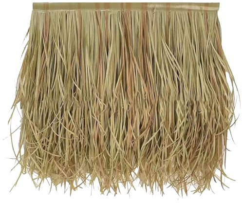 LJBD Techo de Paja Artificial Palma Sintética Ignífuga, Techo de Barra Tiki Paja Mexicana Fiesta Hawaiana para Gazebo Jardín Sombrilla Hawaiian Tropical Decoración(Size:5pcs,Color:Mezcla Amarilla)