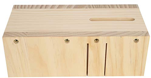 RASTKY Caja Cortadora de de Pino Ajustable, Duradera para Herramienta de Corte de Jabones Hechos a Mano para Bricolaje, 1-8 Cm de Grosor, Suministros para Hacer