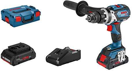 Bosch Professional 18V System Akku Schlagbohrschrauber GSB 18V-110 C (max. Drehmoment 110 Nm, inkl. 2x 4.0Ah ProCore18V Akku, Schnellladegerät GAL 18V-40, L-BOXX)