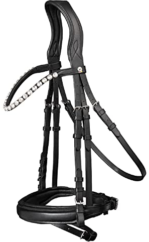 WALDHAUSEN Trensenzaum X-Line Beauty, ENGL.Komb., schwarz, VB, VB, schwarz