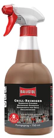 BALLISTOL 25440 Grill-Reiniger 750ml Spray – Aktiv-Schaum BBQ-Reiniger für Rost, Grill, Gasdüsen, Edelstahl, Emaille