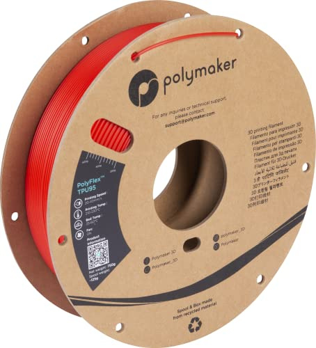 Polymaker PolyFlex TPU-95A rosso - 1,75mm - 750g