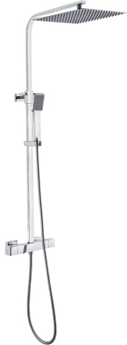 Essebagno Quartos 300 verchromte Duschsäule mit Thermostat