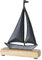 Boot Abigail schwarz Natur aus Metall H23cm Schiff maritim Deko Küste Strandhaus