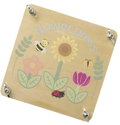 Orange Tree Toys Wooden Flower Press – Nature Gift for Kids, Flower Pressing Kit, Dried Pressed Flowers, Toddler Crafts – Educational Craft Kit for Ages 3-8