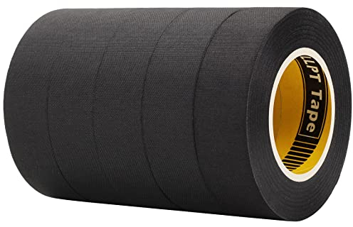 LLPT Gewebeband Isolierband 5 Rollen 19MM X 15M Baumwolle Klebeband Hochtemperaturbeständiges und flammbeständiges Fasergewebe-Wickelband für Drahtwebstühle mit klebrigem Silikonkleber (HC195)