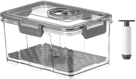 TXLION Handvakuumierer mit Glas-Vakuumbehälter, Perfekt für Frischhalten von Lebensmitteln Sealed box storage vacuum fresh-keeping box