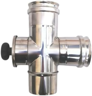 Raccord en T 90° avec Inspection de poids - Acier Inoxydable -5Dc (T D100mm POMELLO PVC NOIR)