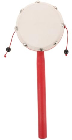 HEALSOPTHY Tamburello Musicale che Scuote, Strumento a Percussione in Plastica Portatile per Neonati e Bambini, Interattivo per Sviluppo Sensoriale e Divertimento Educativo