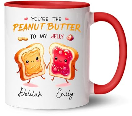 Taza Eres La Mantequilla De Maní Para Mi Acento De Mermelada Tazas Personalizada Taza De Cerámica Cerámica Tazas De Café Cocina Para Regalo Desayuno 330Ml