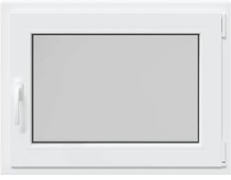 Genérico Finestra per Seminterrato RISOR 80x60cm Anta Ribalta DIN Destra,Bianco,17.25kg,4108353