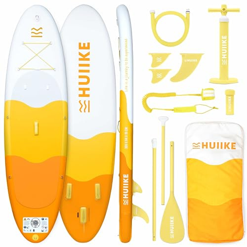 HUIIKE Stand Up Paddle Board för Vuxna med Tillbehör - Paddel, Fenor, Pump. Uppblåsbar Sup-bräda Utmärkt Stabilitet och Hållbarhet. 305 x 84 x 15 cm, Maximal Belastning 130 kg