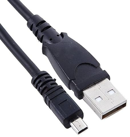Aiivioll Ersatz-USB-Kabel/Datenkabel/Ladekabel für Sony Digitalkamera Cybershot DSC-H300 DSC-W710 W730 W800 W810 (1,5 m) Schwarz