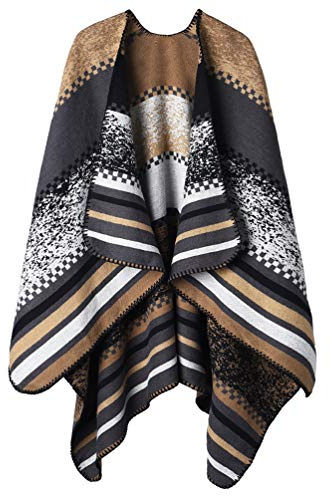 Donna Sciarpa Invernale Scialle Calda - Moda Lana Sciarpe Ragazza Invernali Poncho Maglione Uomo Inverno Grand Cardigan in Maglia Eleganti Stola Pile per Felpa Natale Regalo Lungo Coperta Abito
