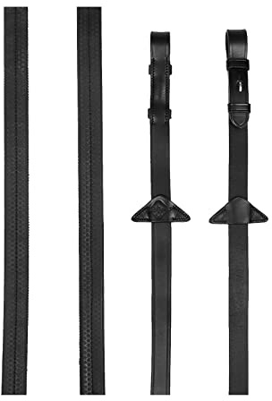 LeMieux Rubber Reins - Black/Black Full