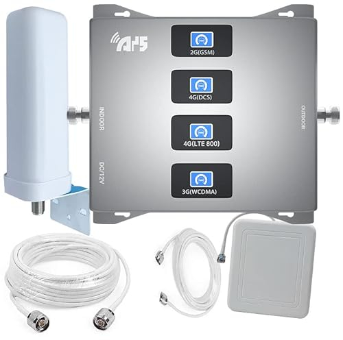 Amplificador de Cobertura Móvil gsm 2G 3G 4G, Repetidor de Señal,800/900/1800/2100mhz Band 1/3/8/20