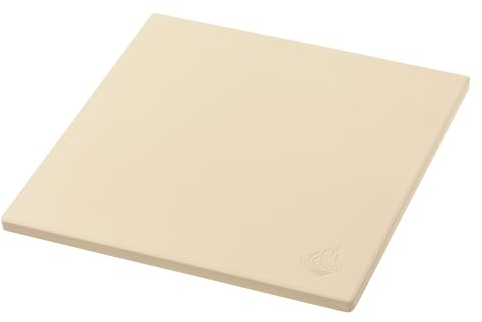 Feuergott Pizzastein Cordierit Backstein 33 cm quadratisch unbehandelt offenporig für Pizza, Focaccia, Flammkuchen, Lahmacun im Backofen, Holzkohle Grill, Gasgrill