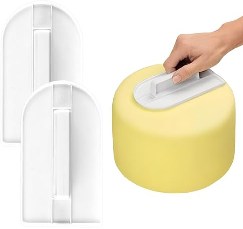 2 pulidores de fondant, herramienta de alisado de borde plano, herramienta de alisado de fondant, herramienta de alisado de glaseado de pasteles, pulidor de pasta de azúcar de mazapán, alisador para